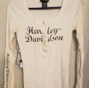 Womens long sleeved Harley top